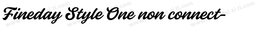 Fineday Style One non connect字体转换